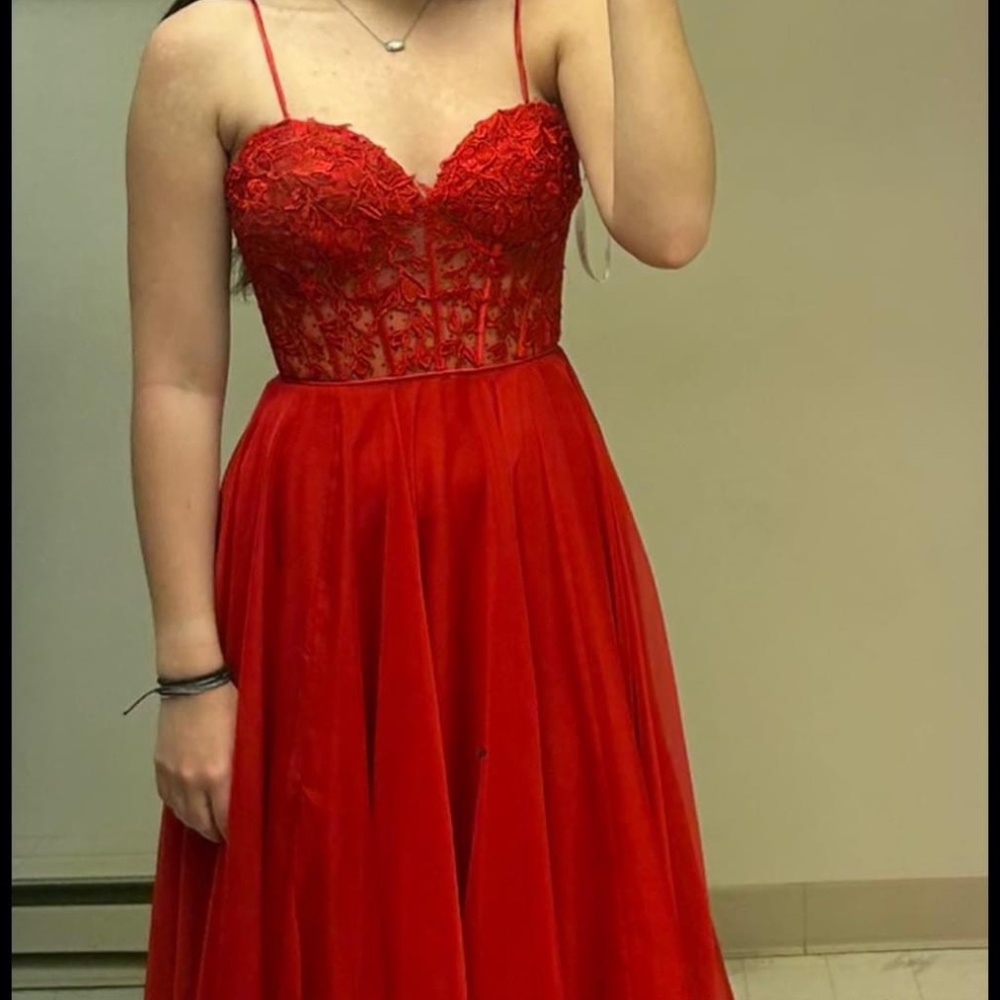 Sherri Hill Prom Dress (red), size 2 (#55482)